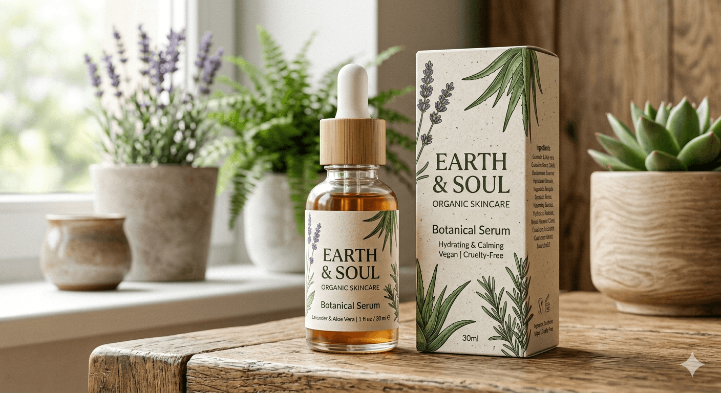 Earth & Soul – Organic Skincare Packaging